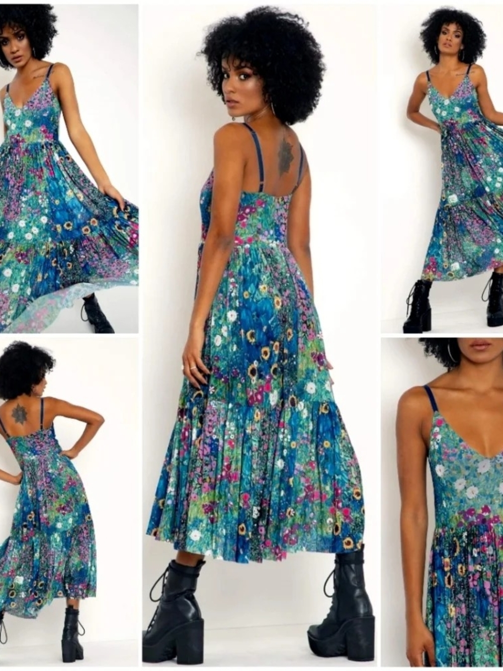 BlackMilk Klimt Collage Sheer Midaxi Dress Size M - Picture 2 of 8